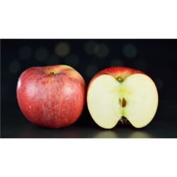 Royal Gala apple whole and halved