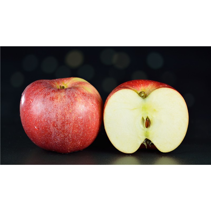 Royal Gala apple whole and halved