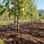 Apple orchard water & nutrient care — illustrative image