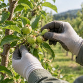 Apple orchard fruit thinning — illustrative image